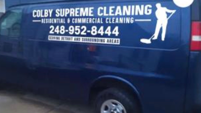 Colby Supreme Cleaning residential and commercial cleaning service van