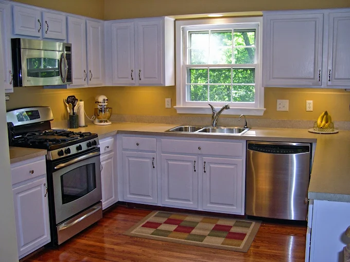 A bright residential kitchen cleaned by Colby Supreme Cleaning